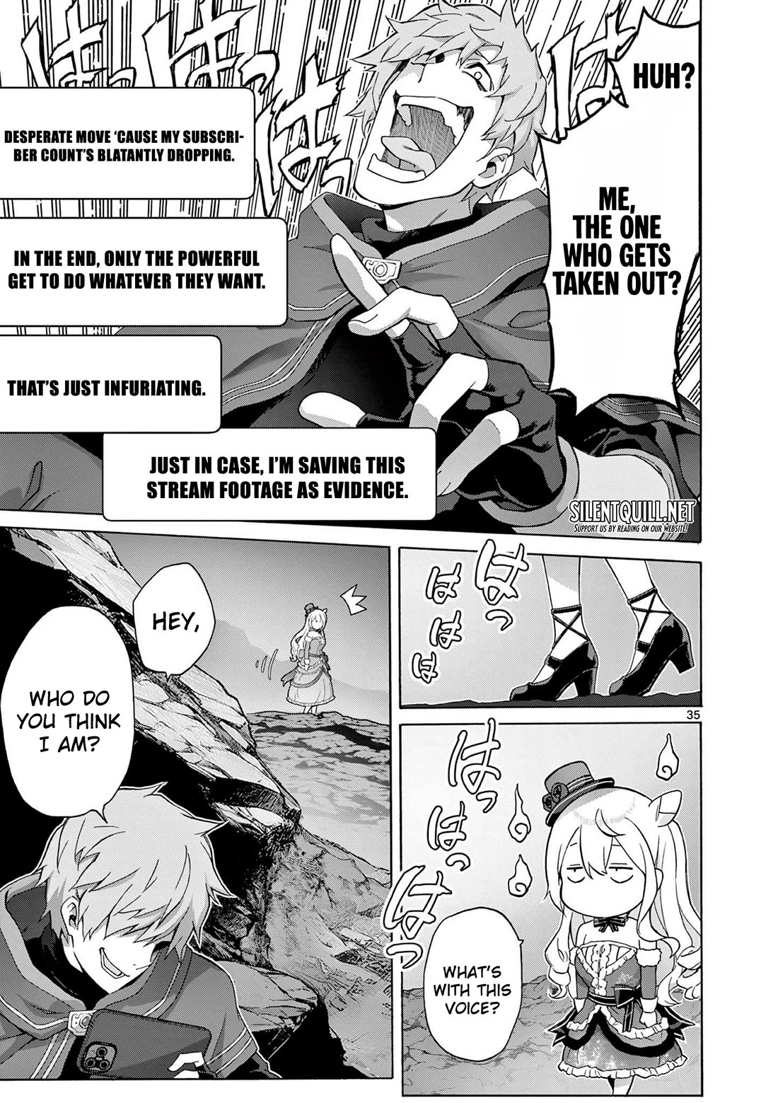 A Bottom-Tier Ojousama Dungeon Streamer Beats Up a Nuisance Streamer, Goes Viral, and Becomes a Legend?! chapter 1 page 34