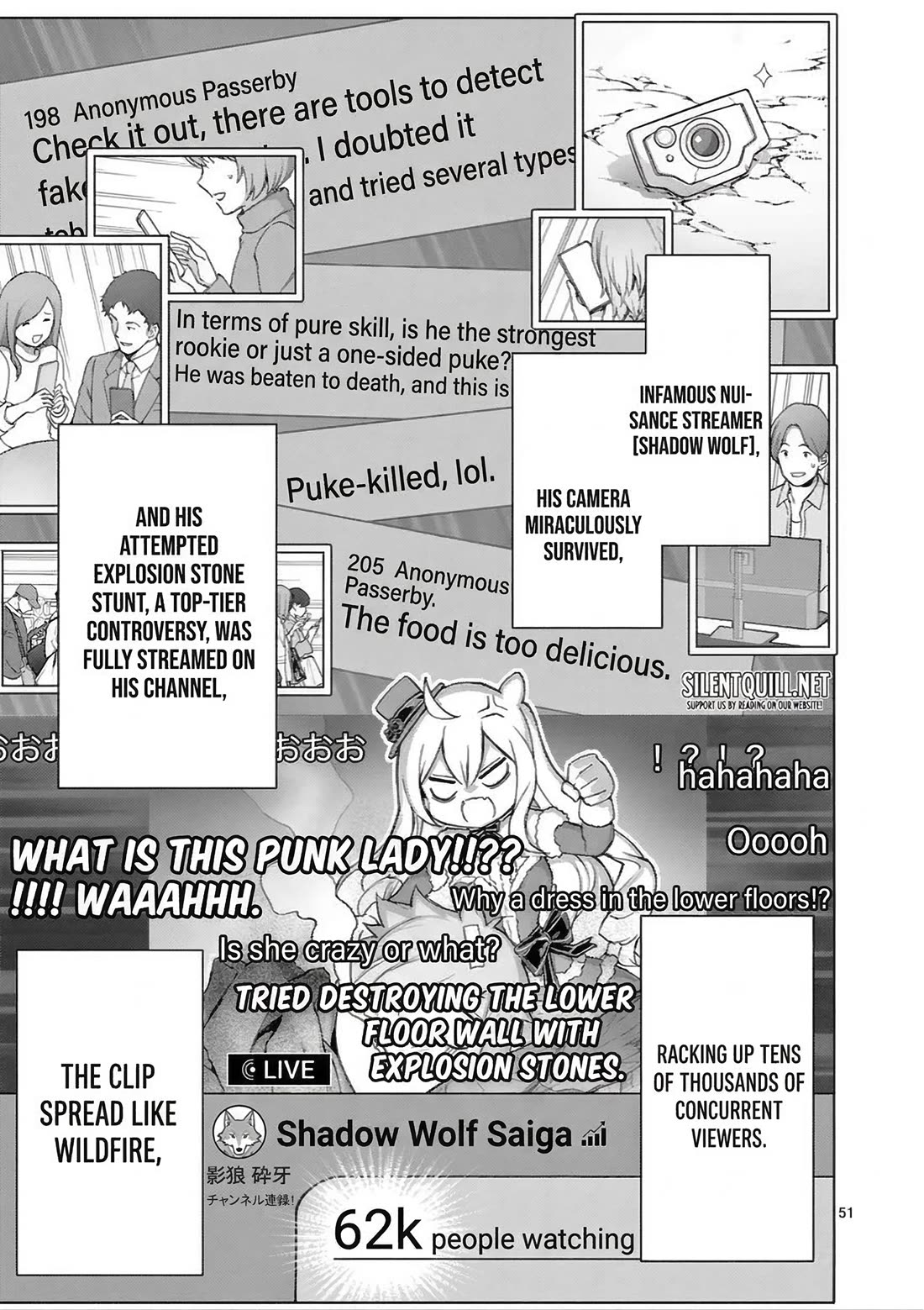 A Bottom-Tier Ojousama Dungeon Streamer Beats Up a Nuisance Streamer, Goes Viral, and Becomes a Legend?! chapter 1 page 49
