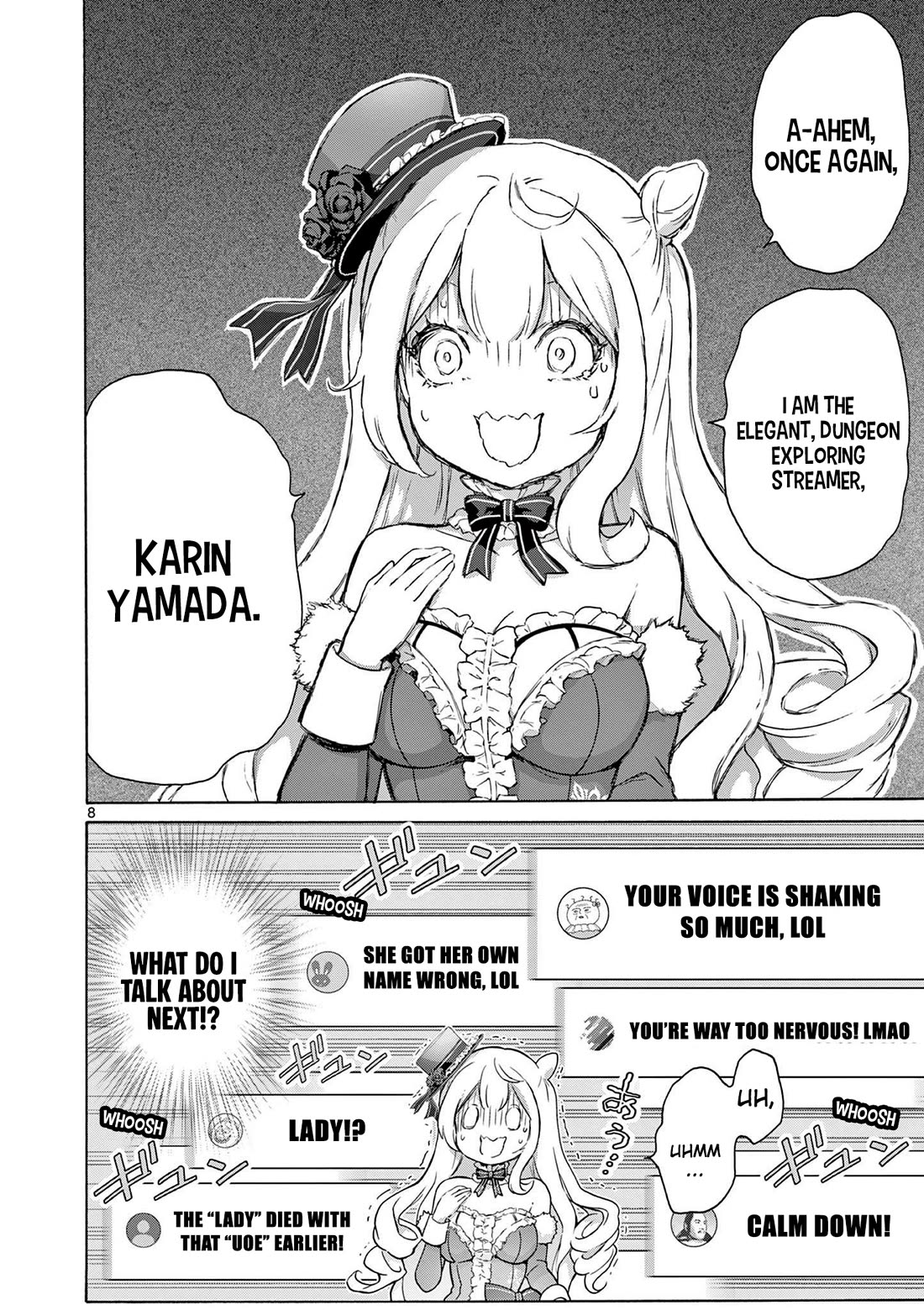 A Bottom-Tier Ojousama Dungeon Streamer Beats Up a Nuisance Streamer, Goes Viral, and Becomes a Legend?! chapter 3 page 8