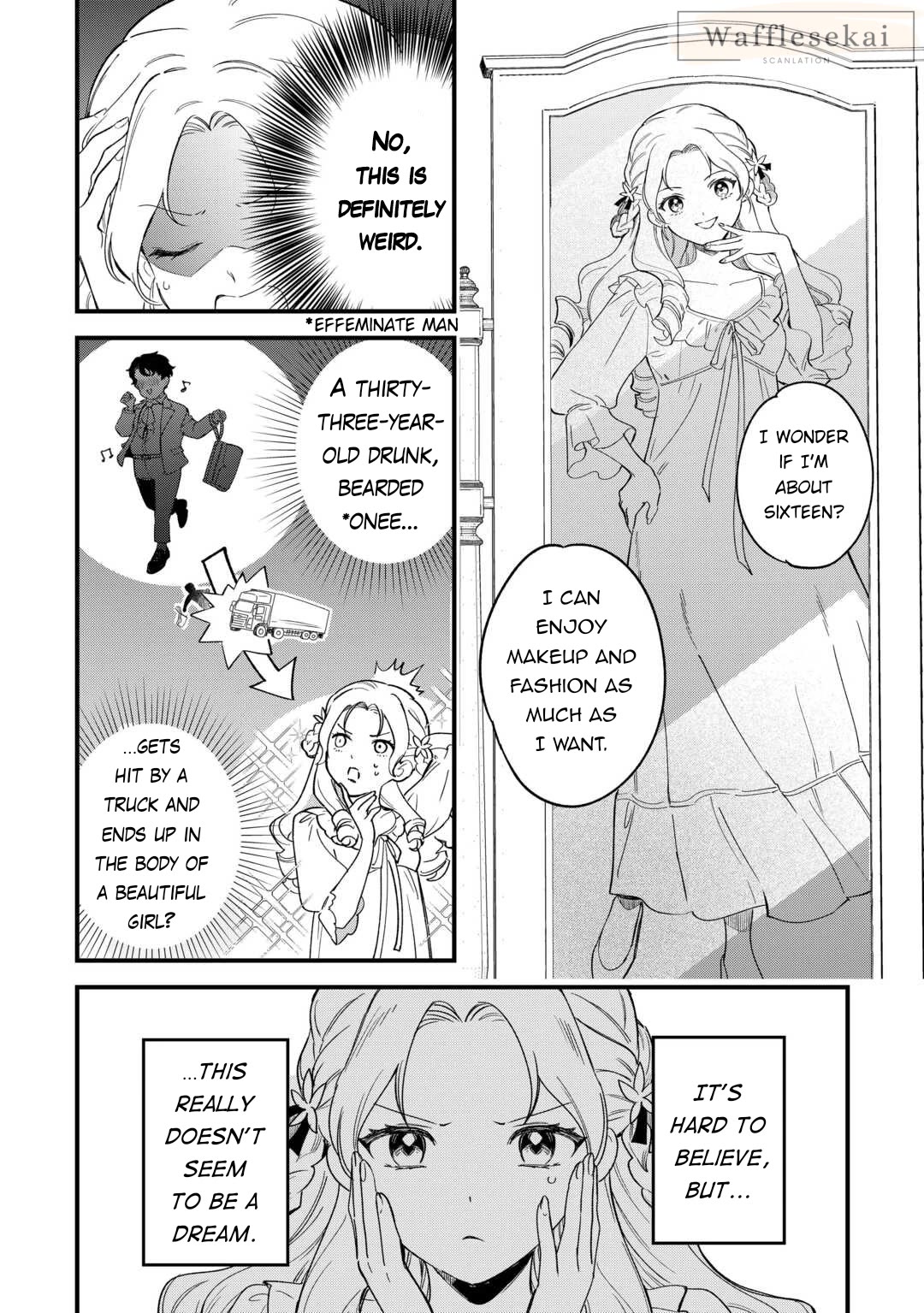 An Okama Reincarnated as a Villainess, and Everything’s Just Fine chapter 1 page 6