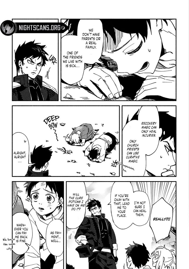 The B-Rank Adventurer with a Scary Face Becomes a Father for the Hero and His Friends chapter 1 page 12