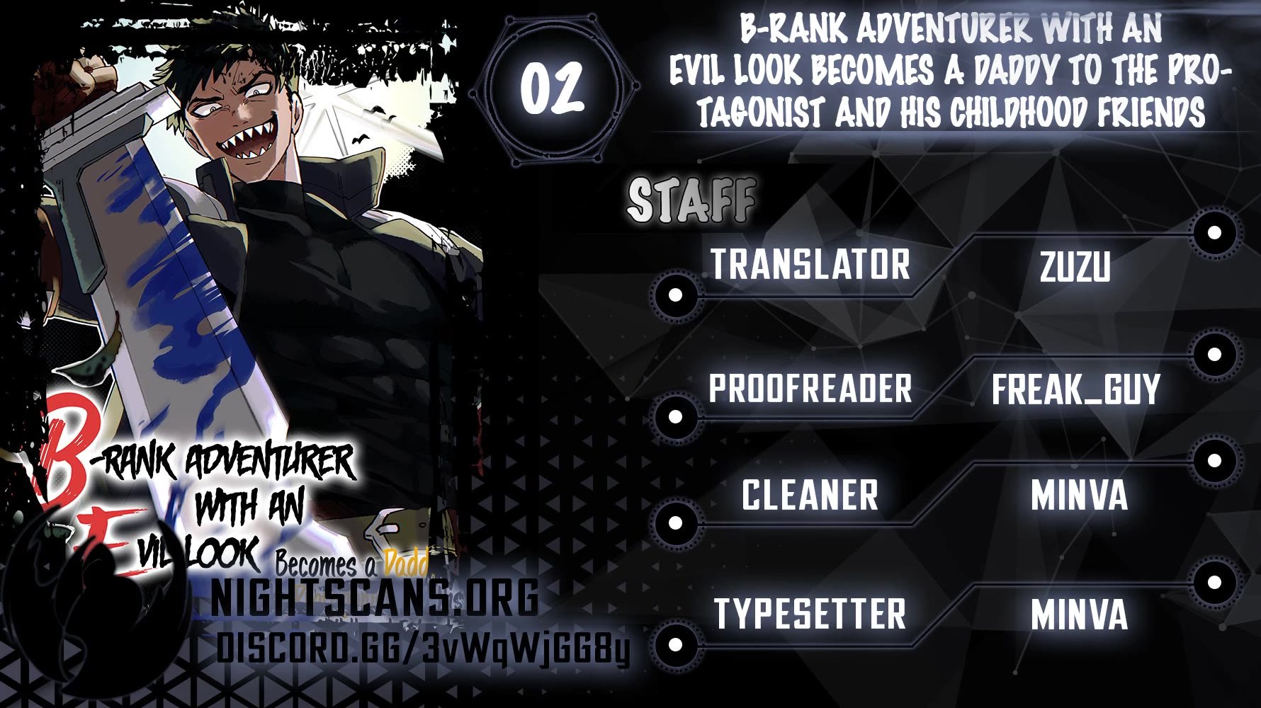 The B-Rank Adventurer with a Scary Face Becomes a Father for the Hero and His Friends chapter 2 page 1