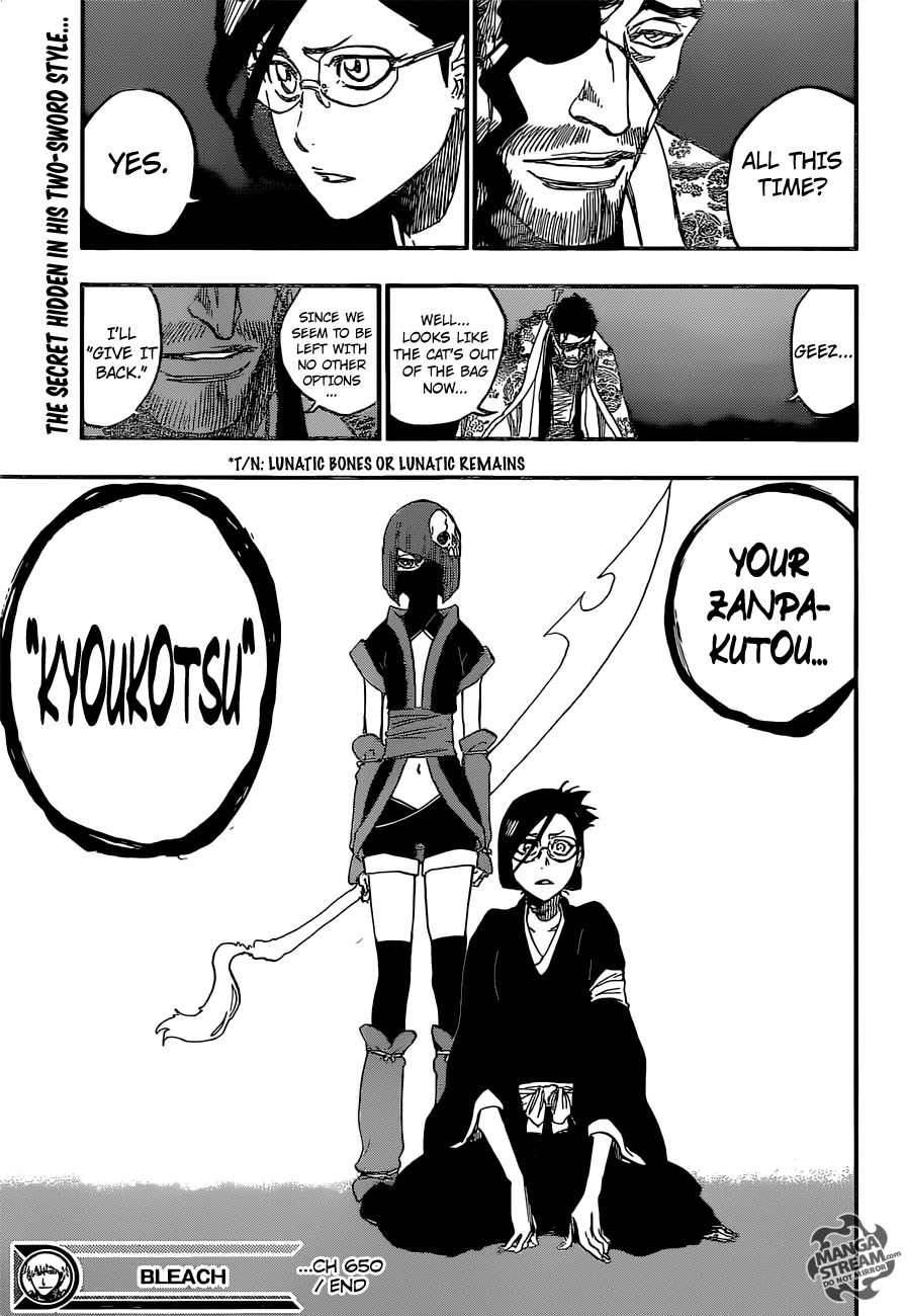 Bleach chapter 650 page 16