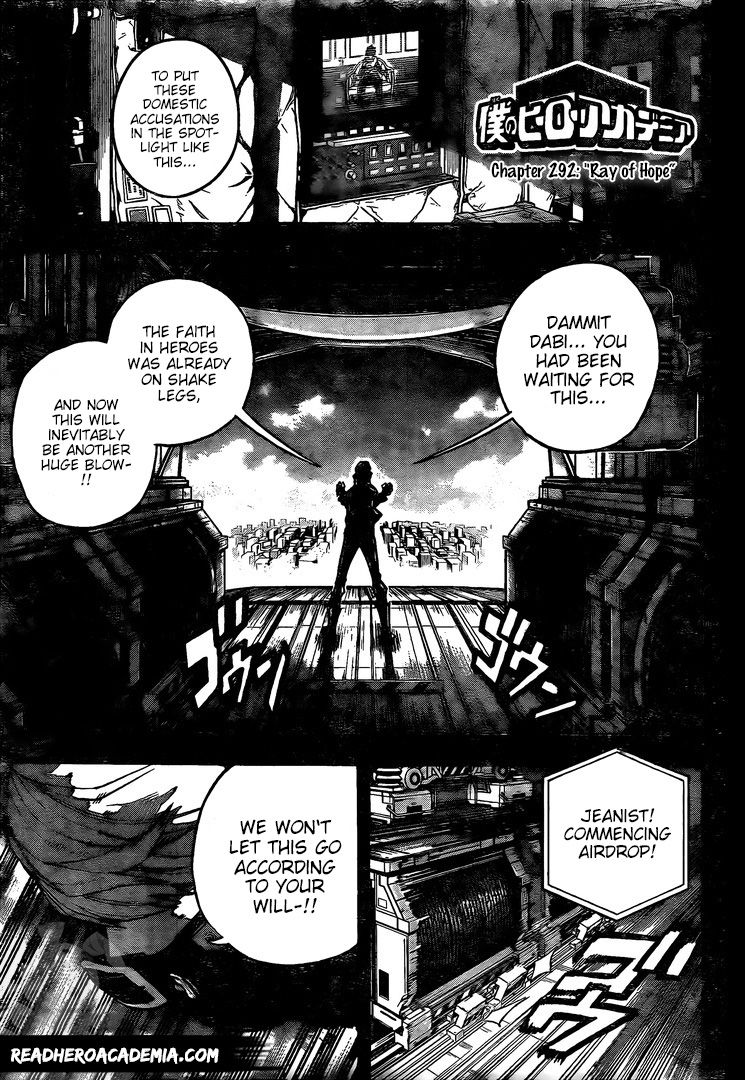 Boku no Hero Academia chapter 292 page 1