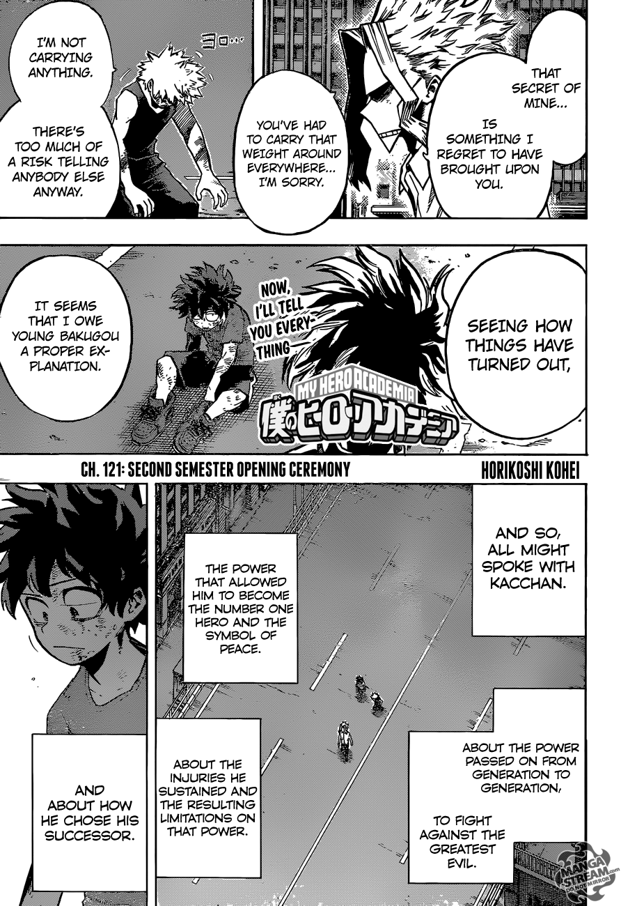 Boku no Hero Academia chapter 121 page 1