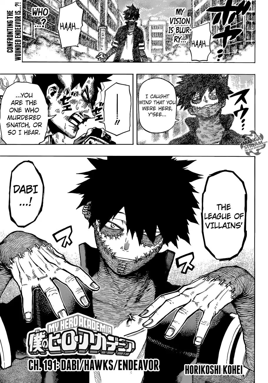 Boku no Hero Academia chapter 191 page 1