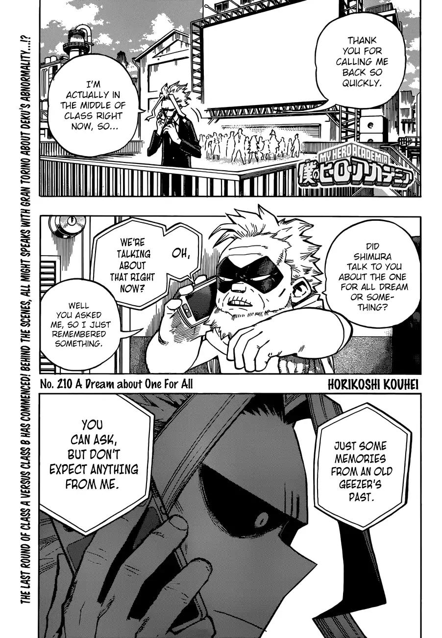 Boku no Hero Academia chapter 210 page 1