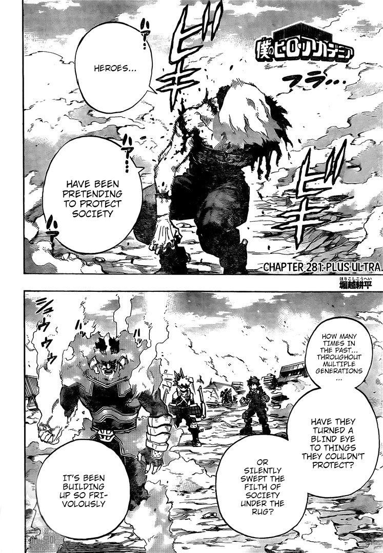 Boku no Hero Academia chapter 281 page 2