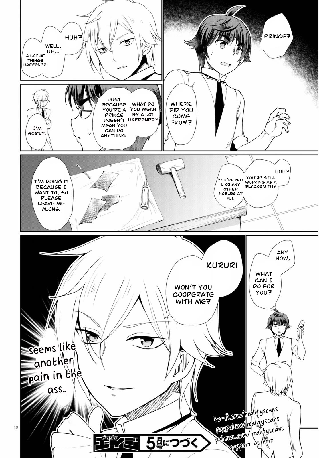 Botsuraku Youtei Nanode, Kajishokunin wo Mezasu chapter 37 page 18