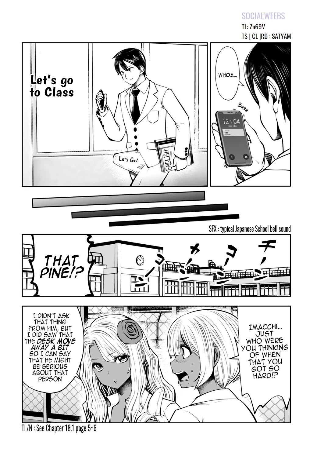 Burakku Gakkou ni Tsutomete Shimatta Sensei chapter 19.1 page 18