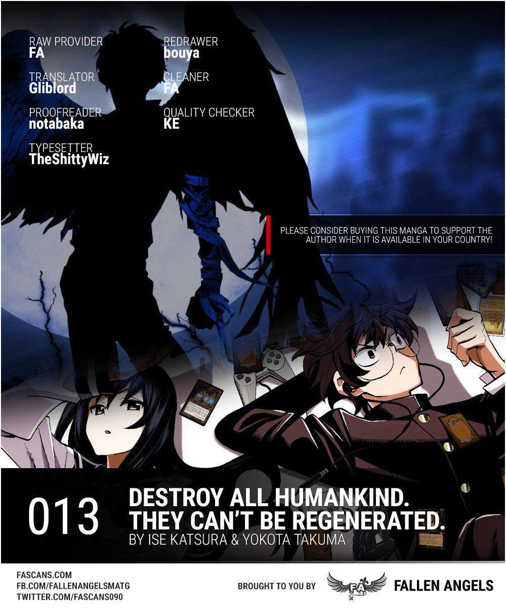 Destroy All Humanity. It Can’t Be Regenerated. chapter 13 page 1