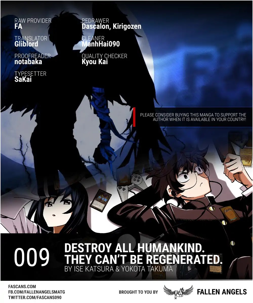 Destroy All Humanity. It Can’t Be Regenerated. chapter 9 page 1