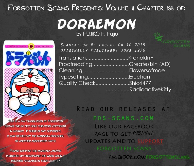 Doraemon chapter 188 page 1