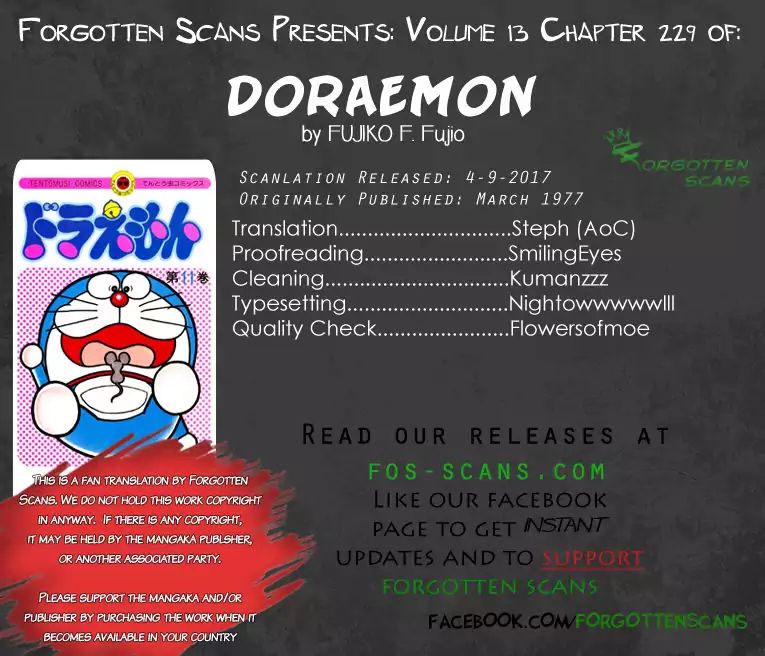 Doraemon chapter 229 page 1