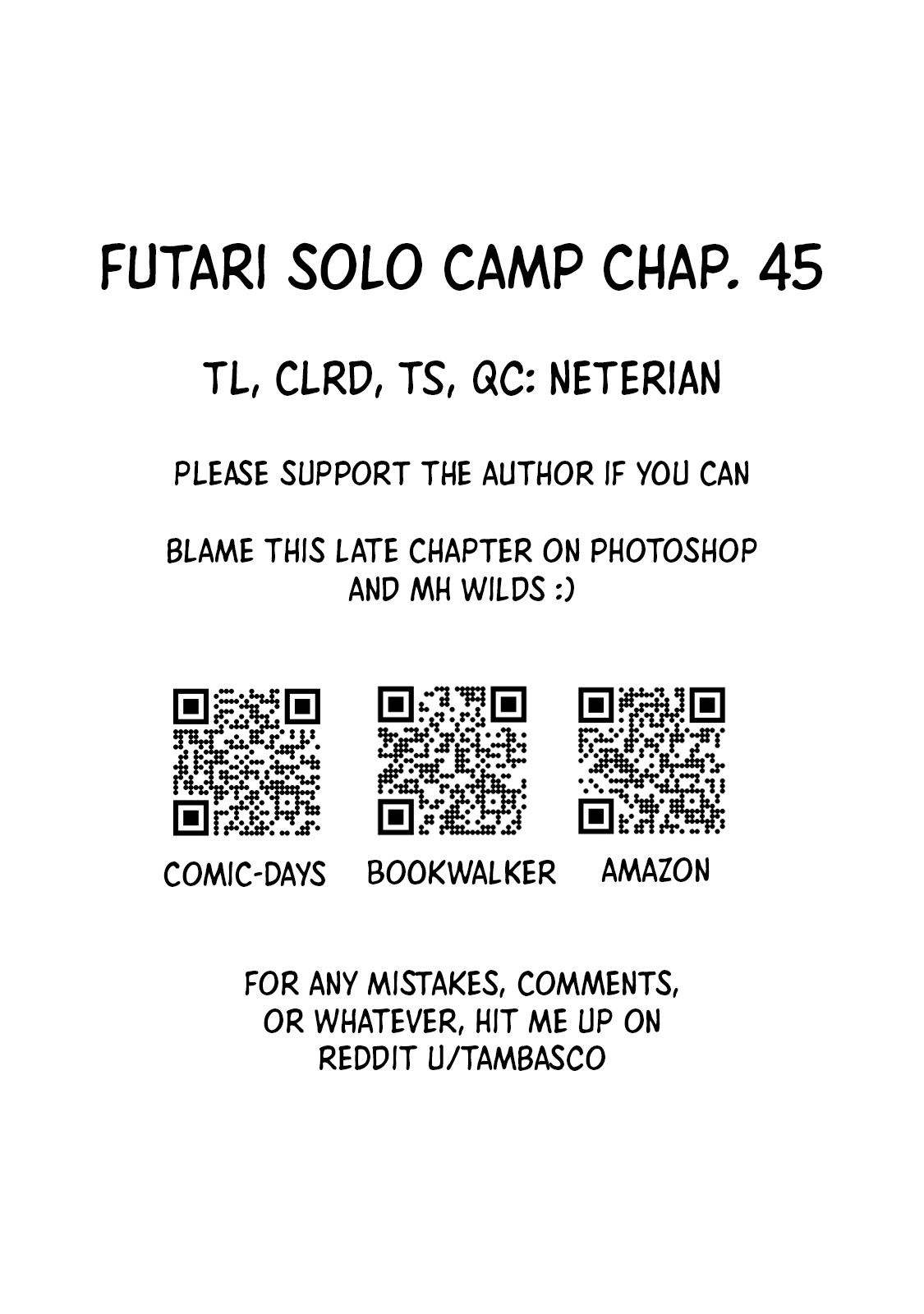 Futari Solo Camp chapter 45 page 1