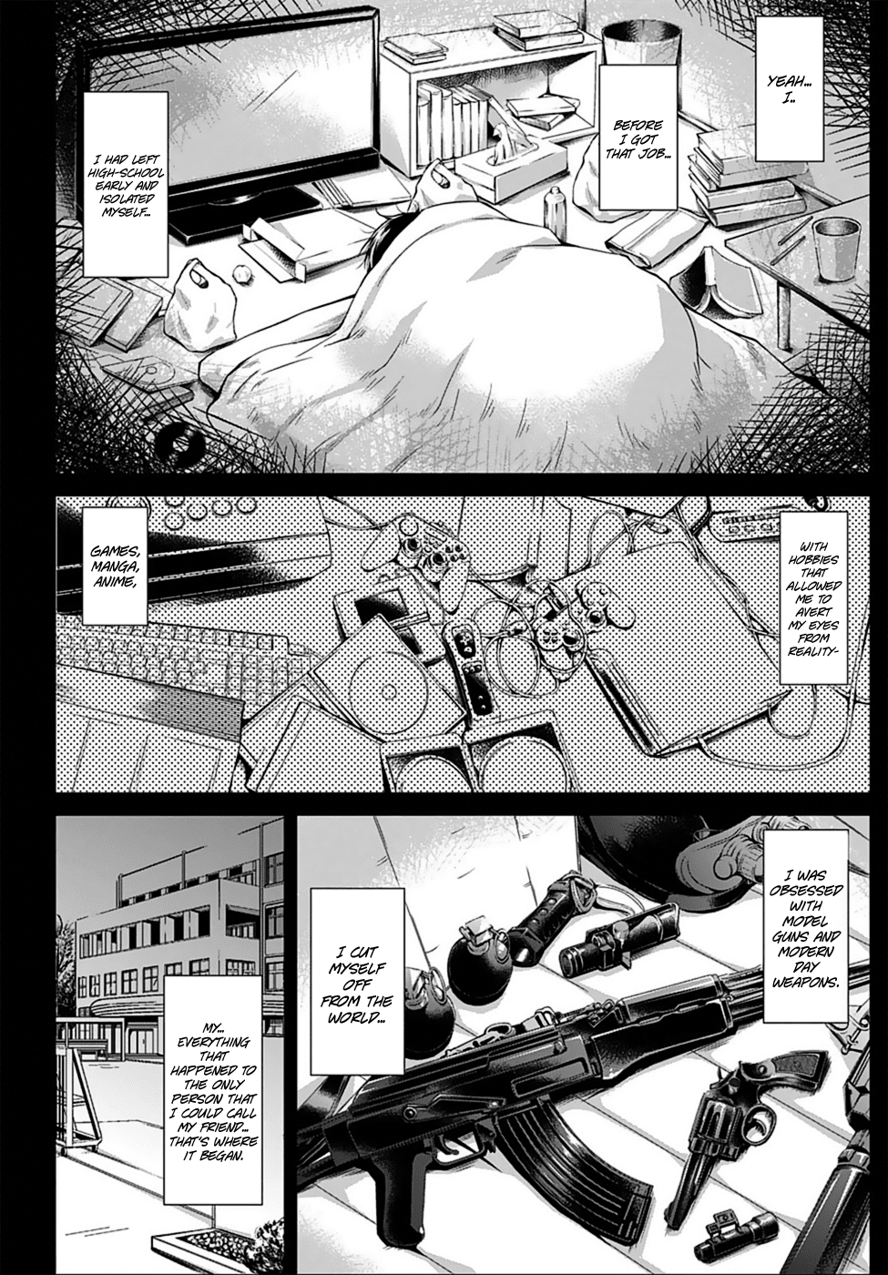 Gunota ga Mahou Sekai ni Tensei Shitara, Gendai Heiki de Guntai Harem o Tsukucchaimashita!? chapter 1 page 22