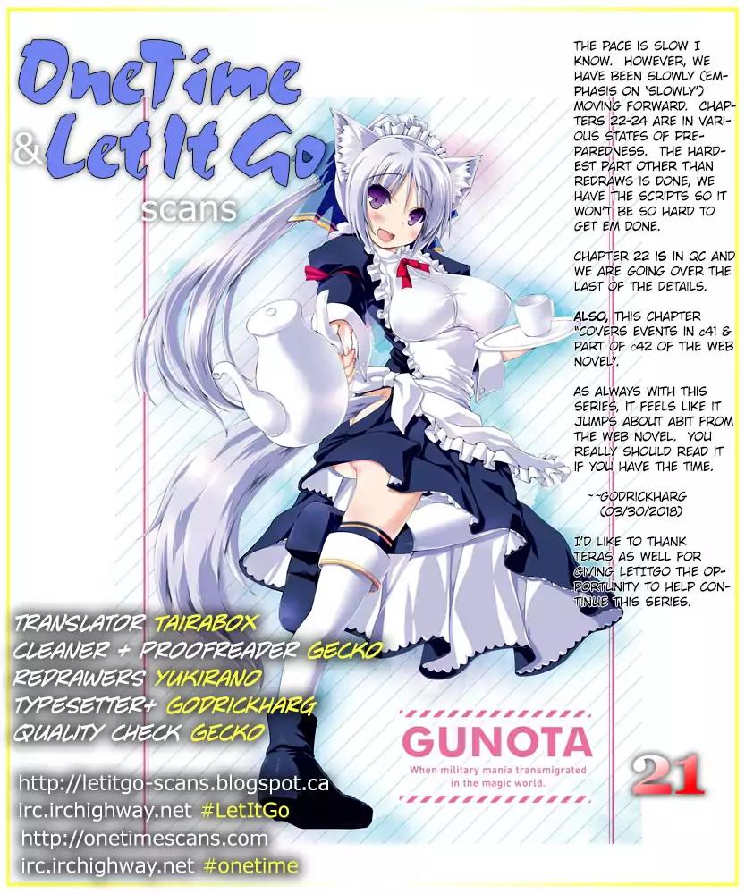 Gunota ga Mahou Sekai ni Tensei Shitara, Gendai Heiki de Guntai Harem o Tsukucchaimashita!? chapter 21 page 1