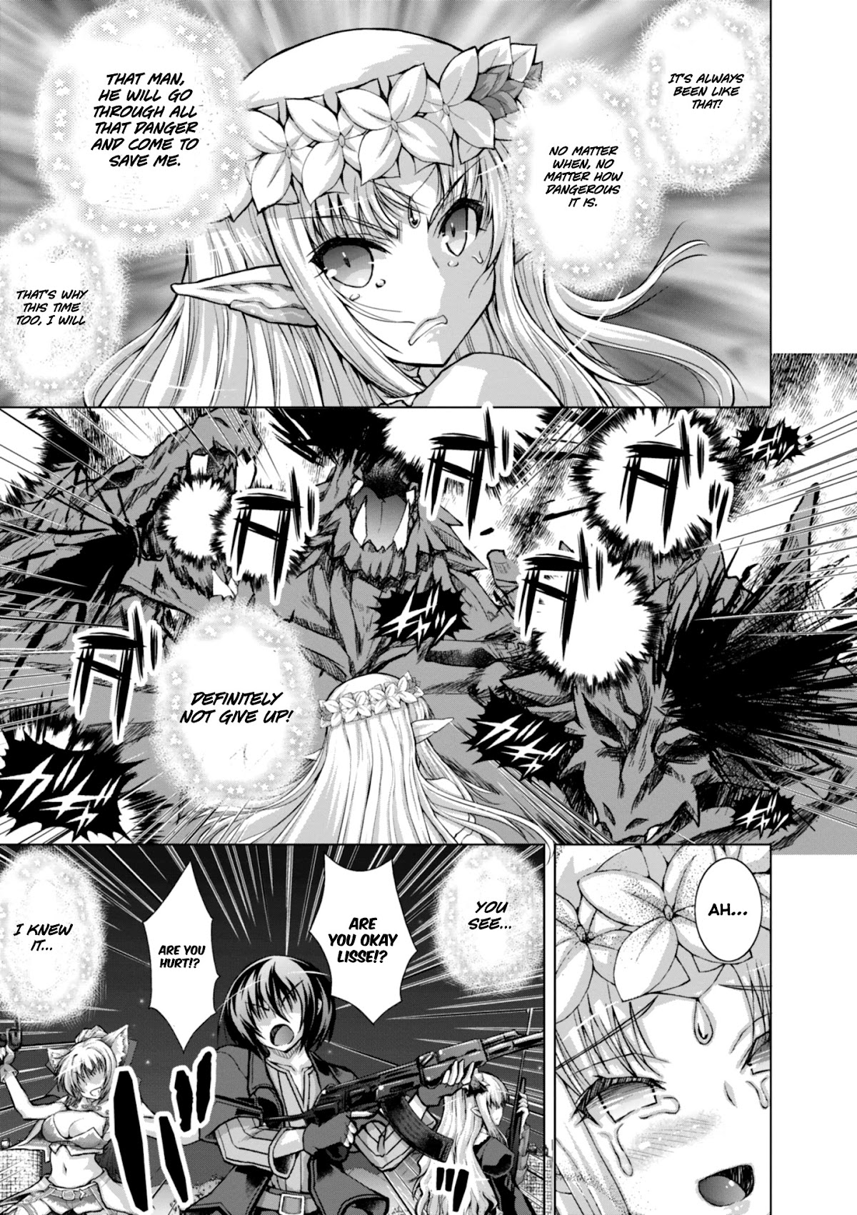 Gunota ga Mahou Sekai ni Tensei Shitara, Gendai Heiki de Guntai Harem o Tsukucchaimashita!? chapter 39 page 23