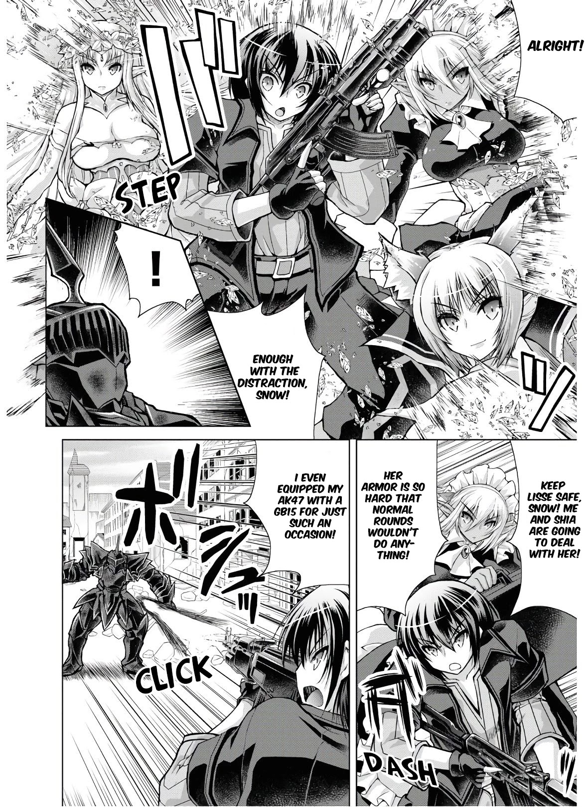 Gunota ga Mahou Sekai ni Tensei Shitara, Gendai Heiki de Guntai Harem o Tsukucchaimashita!? chapter 52 page 21