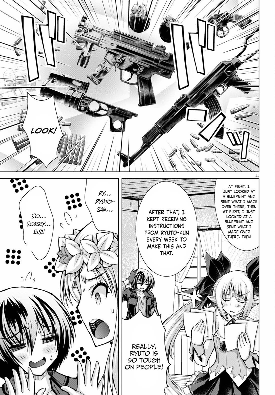 Gunota ga Mahou Sekai ni Tensei Shitara, Gendai Heiki de Guntai Harem o Tsukucchaimashita!? chapter 74 page 12