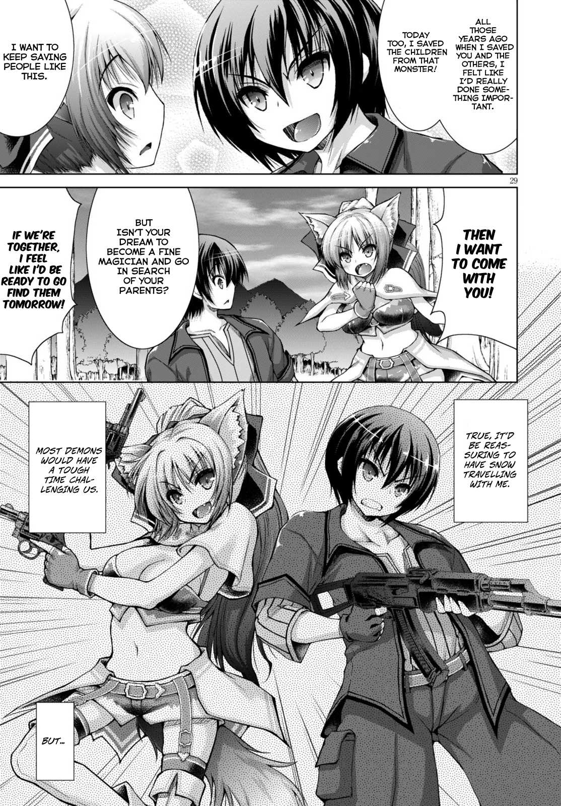 Gunota ga Mahou Sekai ni Tensei Shitara, Gendai Heiki de Guntai Harem o Tsukucchaimashita!? chapter 9 page 31