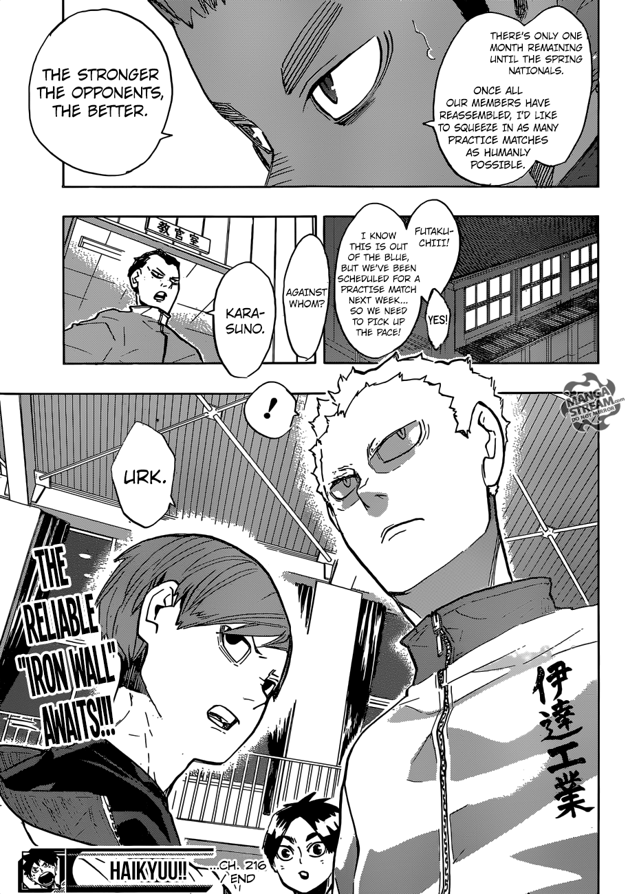 Haikyuu!! chapter 216 page 18