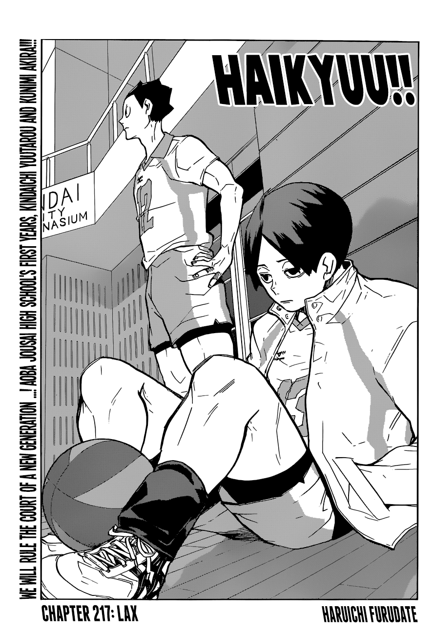 Haikyuu!! chapter 217 page 1