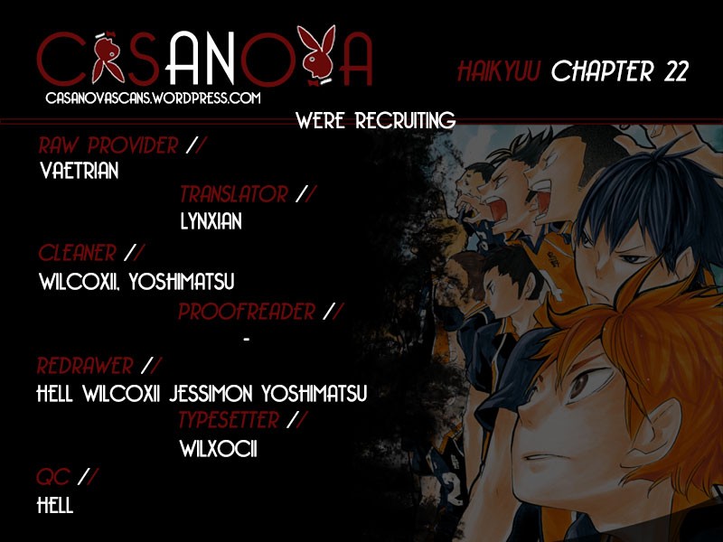 Haikyuu!! chapter 22 page 1