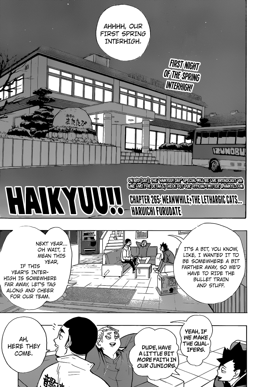 Haikyuu!! chapter 265 page 1