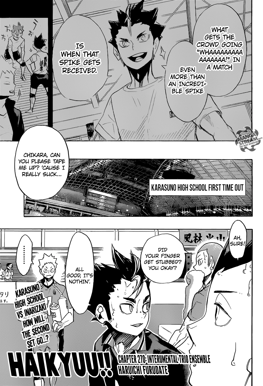 Haikyuu!! chapter 270 page 1