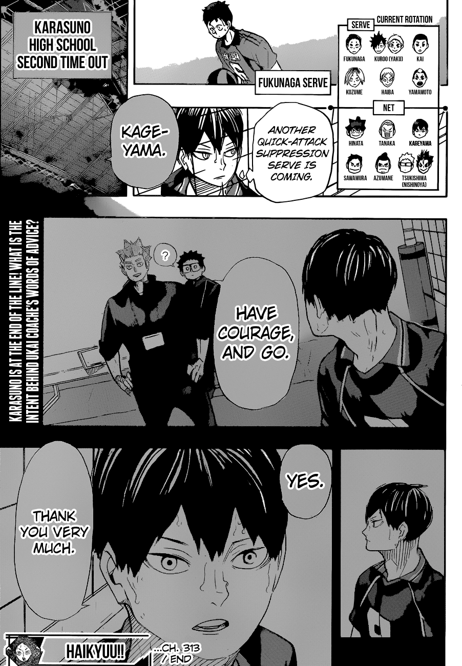 Haikyuu!! chapter 313 page 20