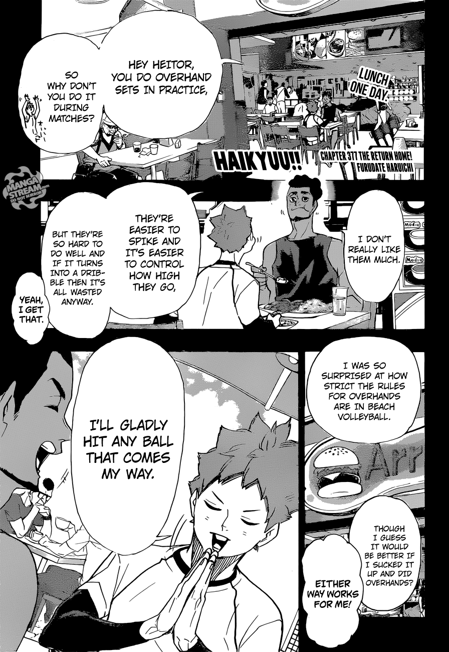 Haikyuu!! chapter 377 page 1