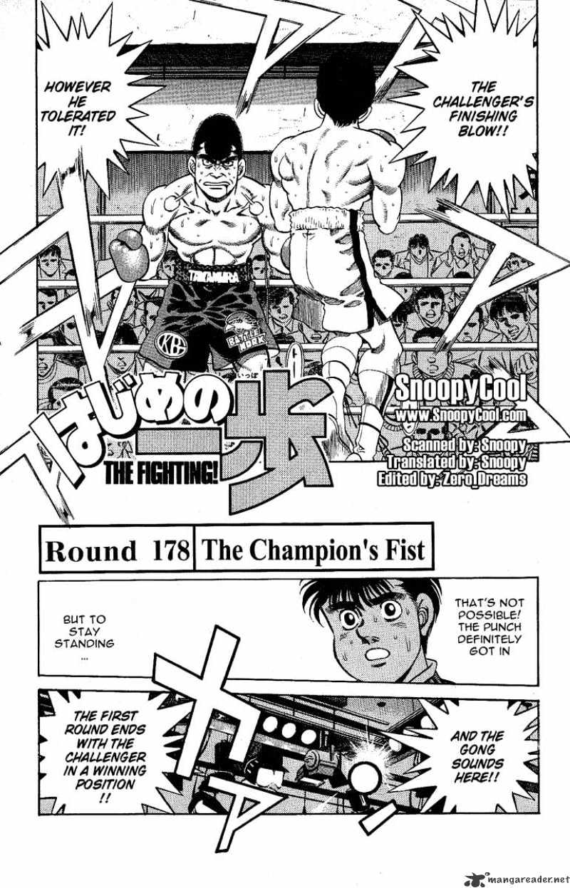 Hajime no Ippo – The First Step chapter 178 page 1