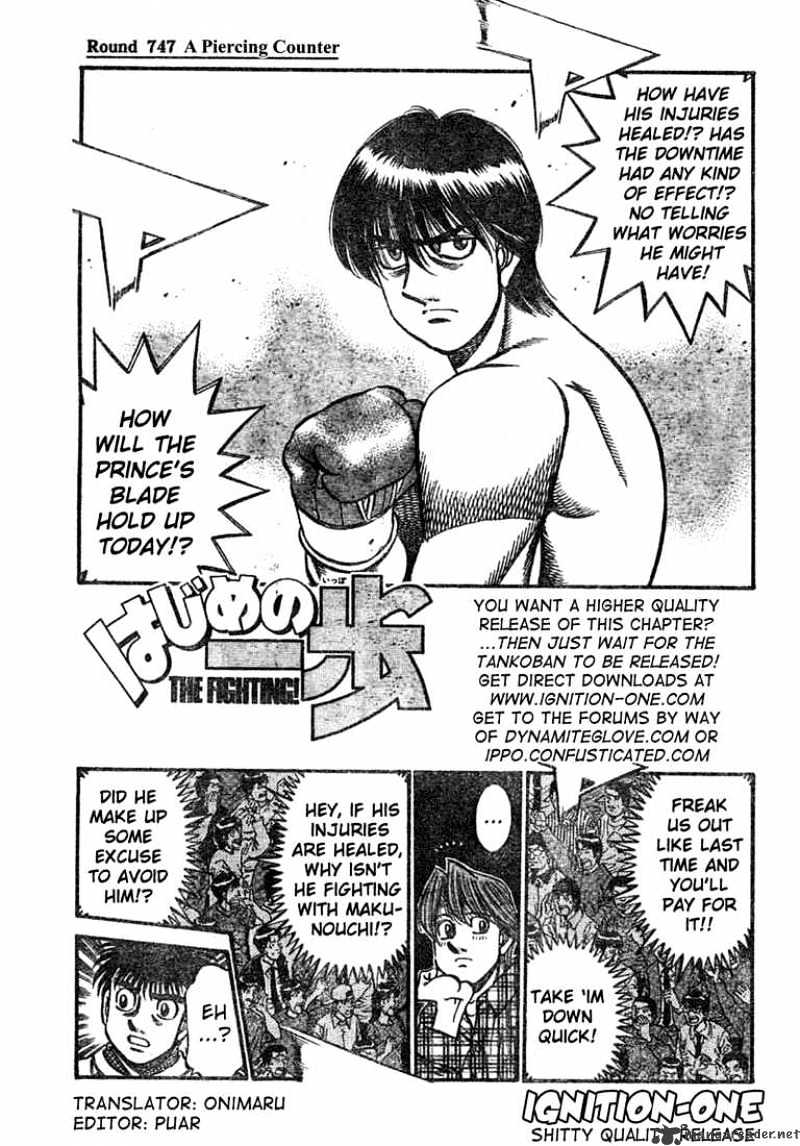 Hajime no Ippo – The First Step chapter 747 page 1