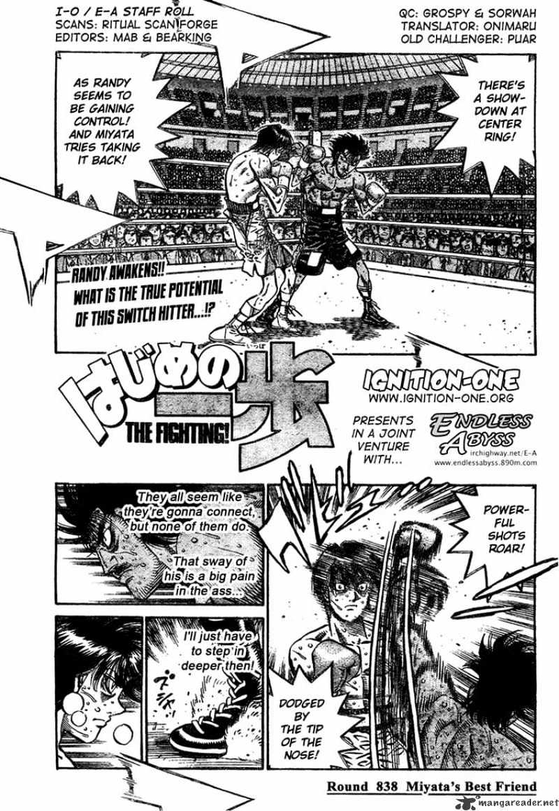 Hajime no Ippo – The First Step chapter 838 page 1