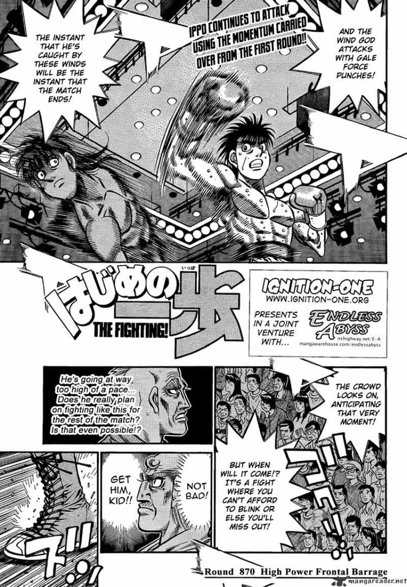 Hajime no Ippo – The First Step chapter 870 page 1