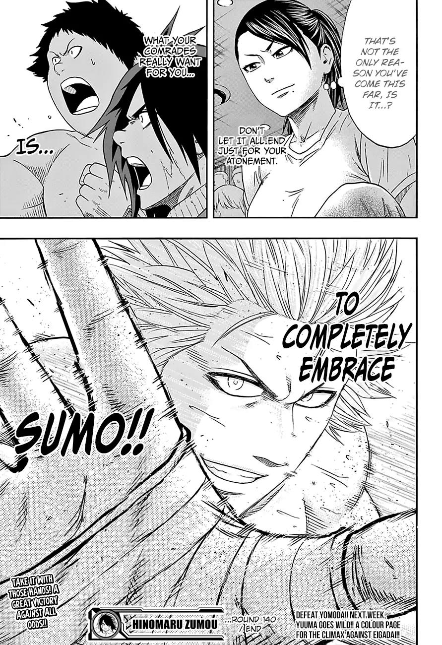 Hinomaru Zumou chapter 140 page 19