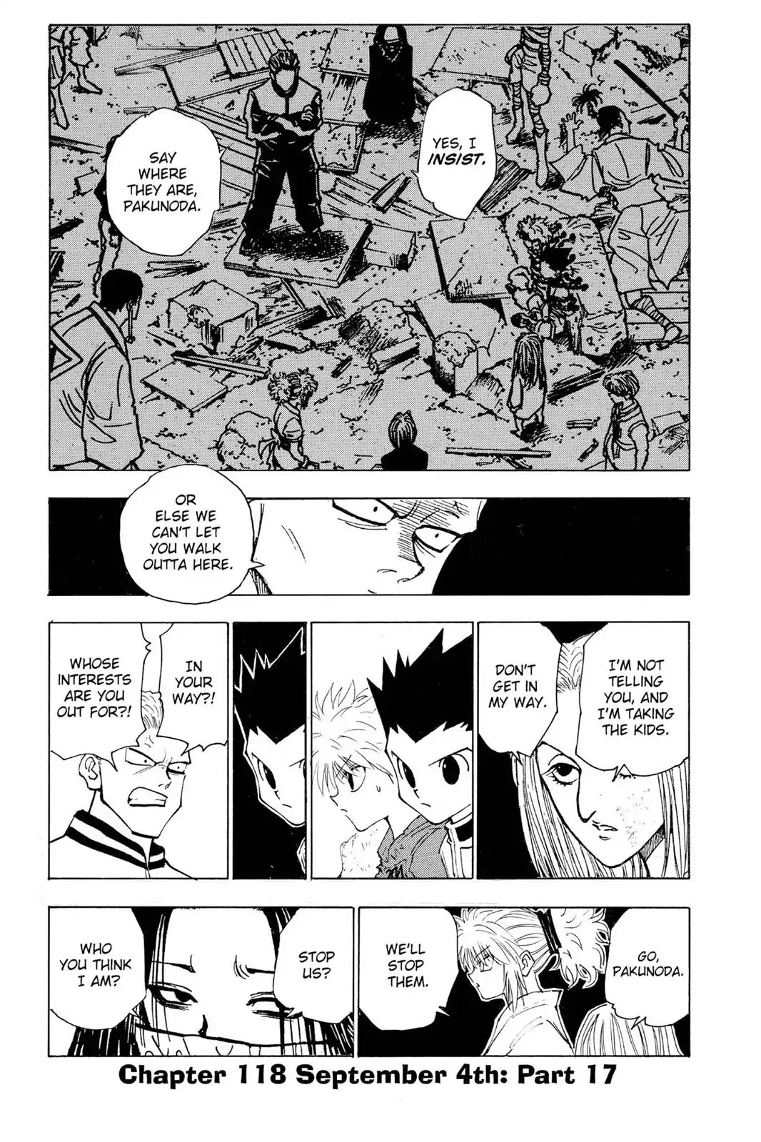 Hunter X Hunter chapter 118 page 1