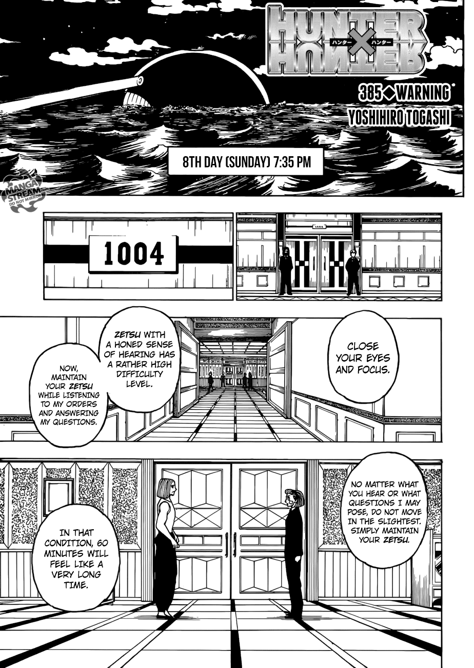 Hunter X Hunter chapter 385 page 1