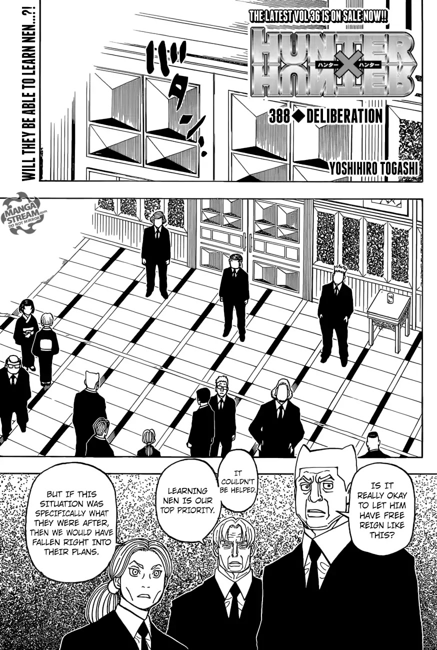 Hunter X Hunter chapter 388 page 1