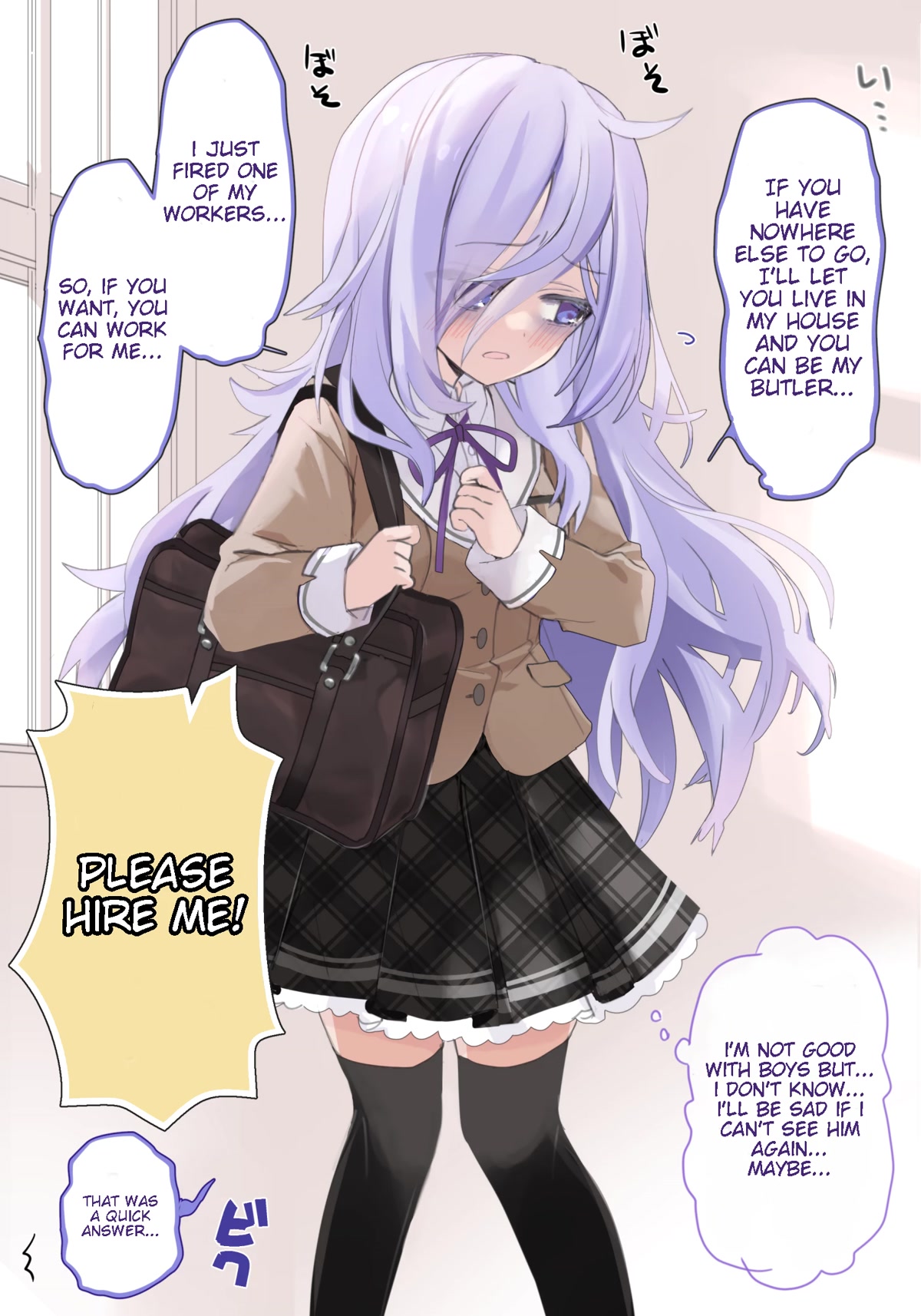 I Became the Butler of the Gloomy Young Lady in My Class chapter 1 page 1