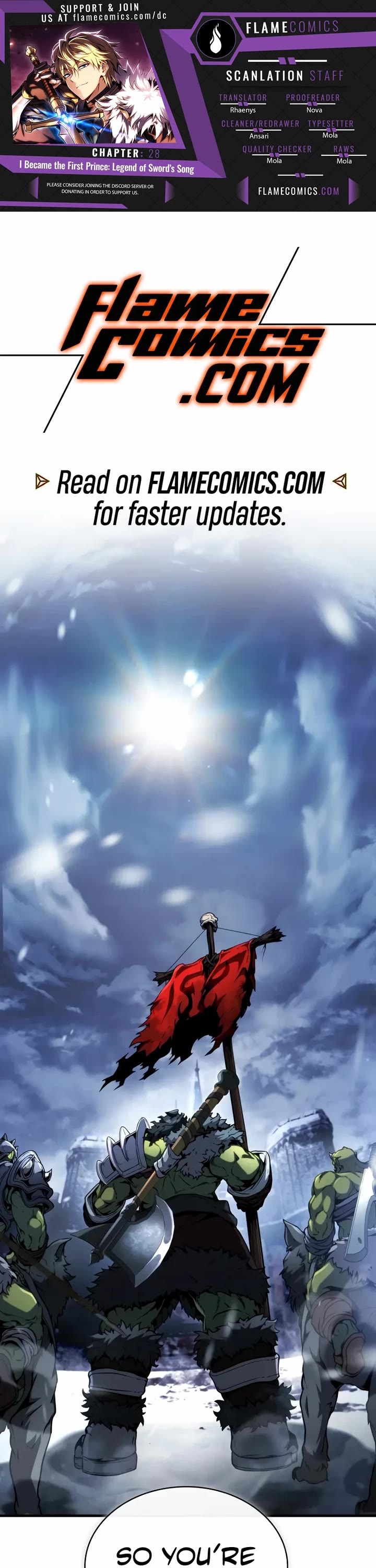 I Became the First Prince: Legend of Sword's Song chapter 28 page 1