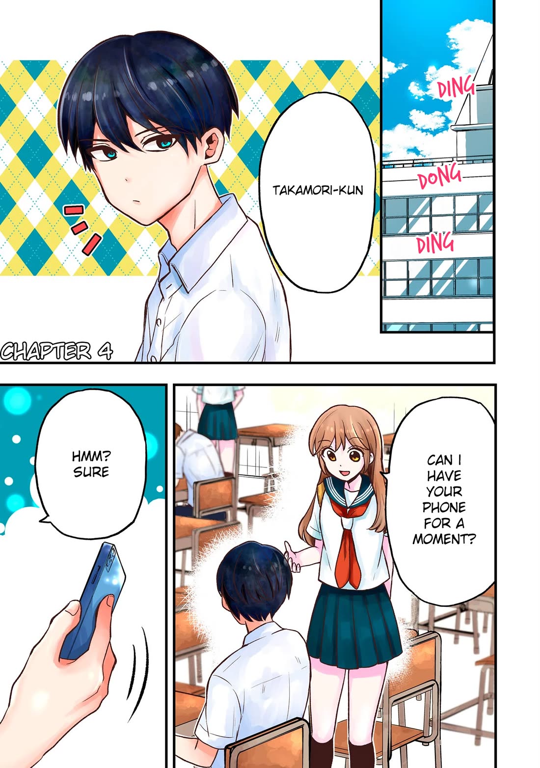 I Wanna Shut Up Takamori-kun chapter 4 page 1