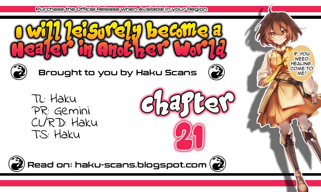 I Will Leisurely Become A Healer in Another World chapter 21 page 1
