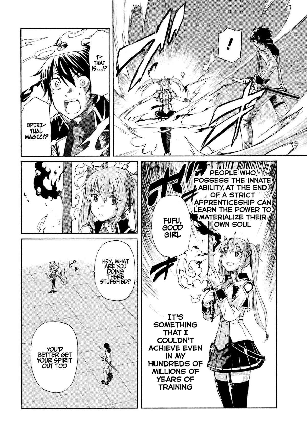 I Kept Pressing the 100-Million-Year Button and Came Out on Top: The Unbeatable Reject Swordsman	 chapter 5.1 page 8