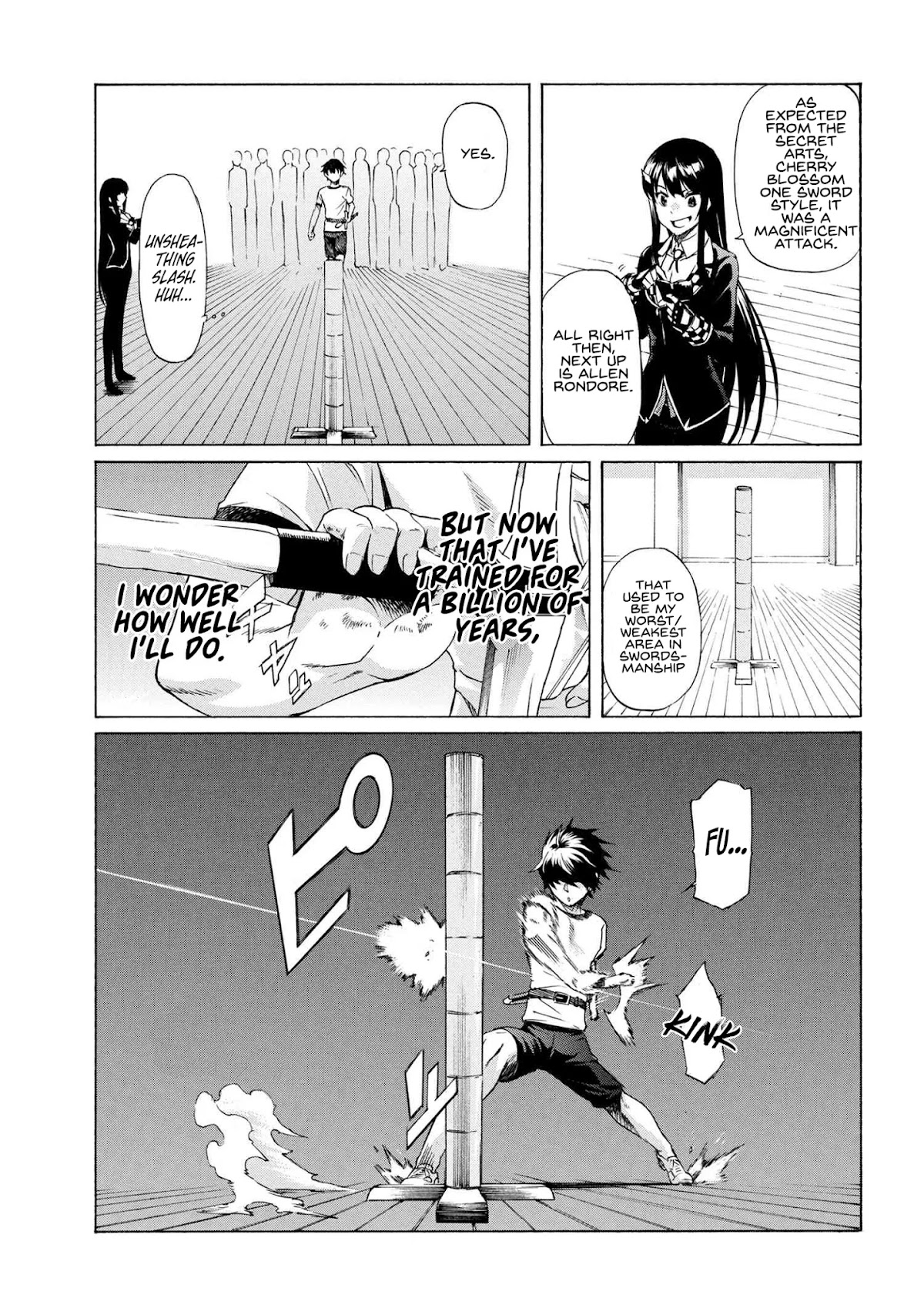 I Kept Pressing the 100-Million-Year Button and Came Out on Top: The Unbeatable Reject Swordsman	 chapter 8.1 page 12