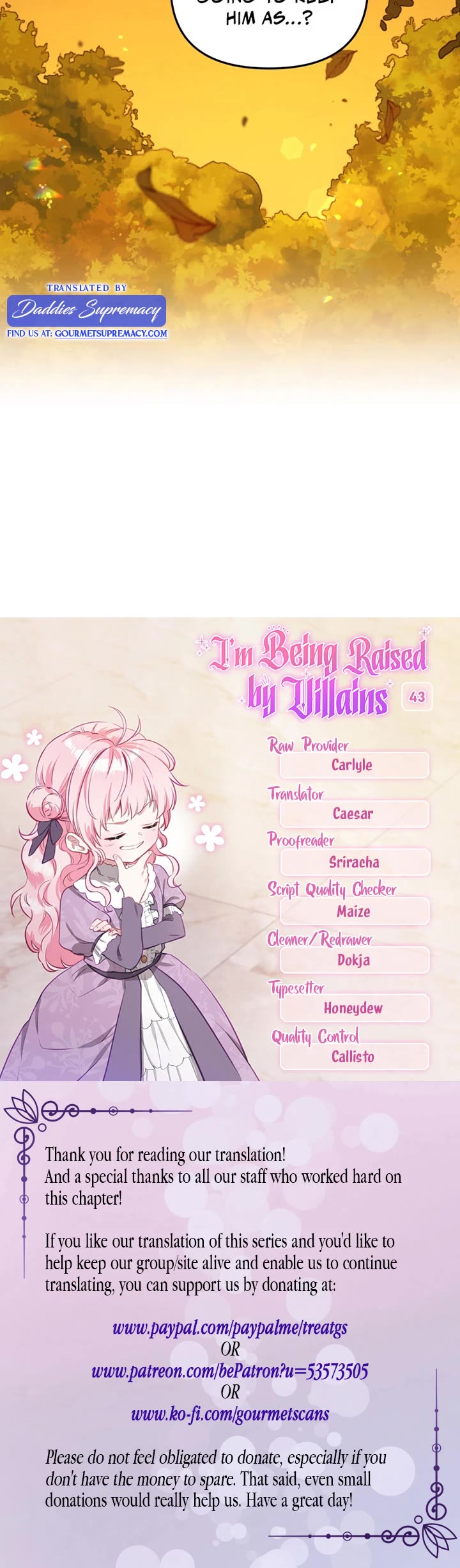 I'm Being Raised by Villains chapter 43 page 44