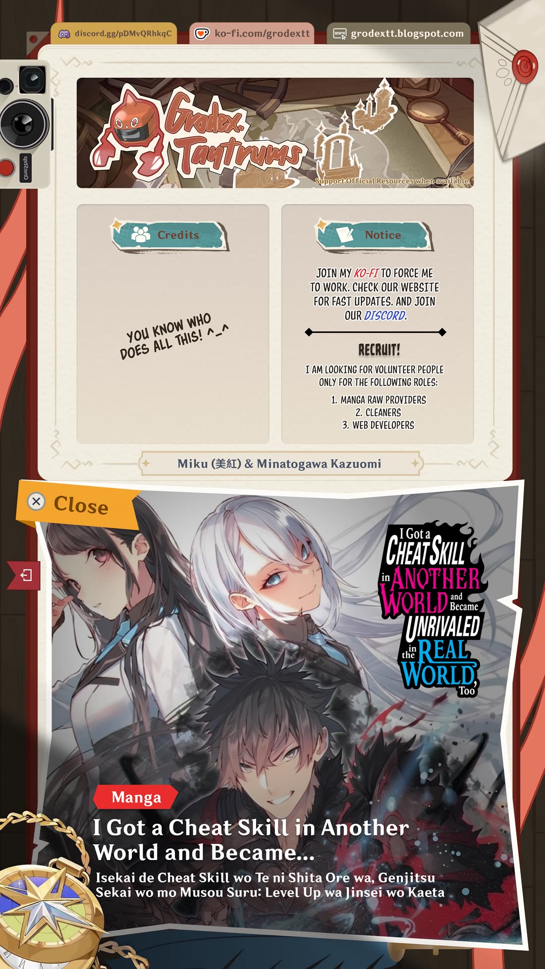Isekai de Cheat Skill wo te ni Shita ore wa, Genjitsu Sekai wo mo Musou Suru ~Level Up wa Jinsei wo Kaeta~ chapter 37.1 page 1