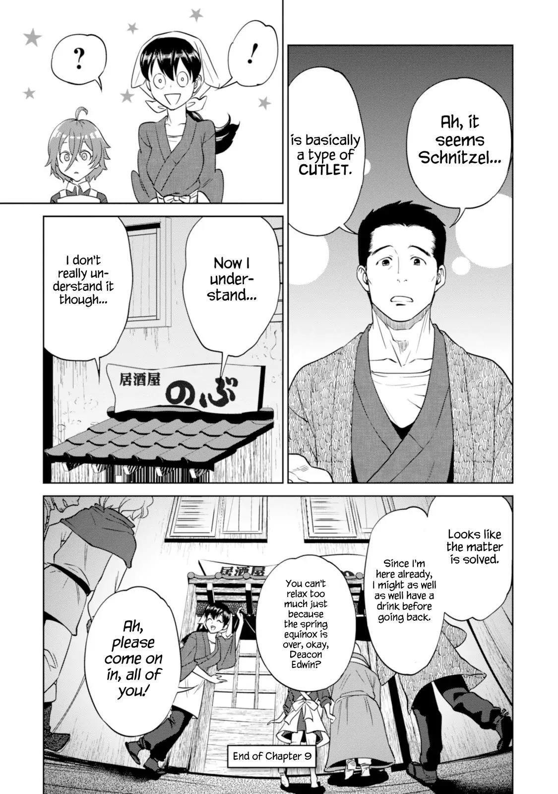 Isekai Izakaya "Nobu" chapter 9 page 28