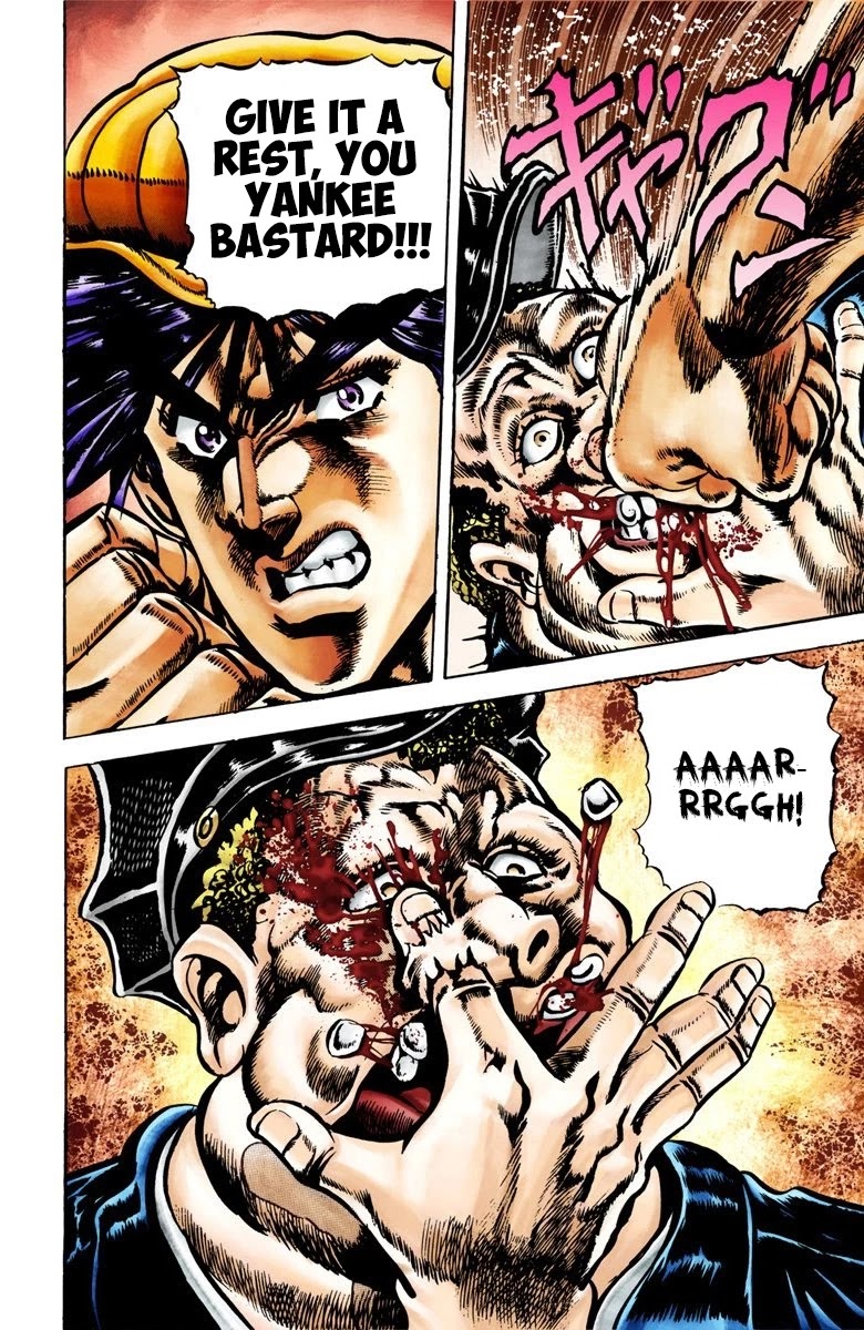 JoJo's Bizarre Adventure Part 2 - Battle Tendency (Official Colored) chapter 1 page 12